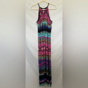 Boston Proper Multicolored Tie‎ Dye Maxi Dress